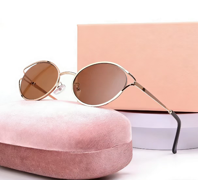 T588-1050 Oval shaped small frame metal fashionable sunglasses
