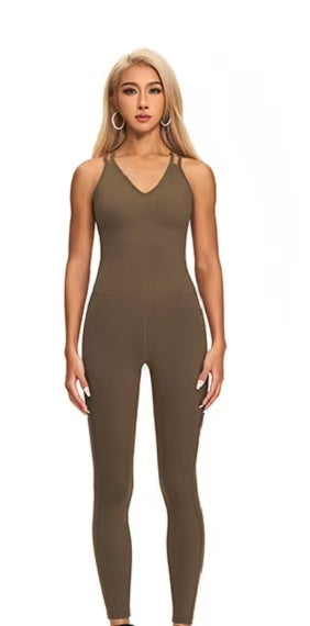 T588-993 One piece yoga clothing set, one-piece sports tight running suit