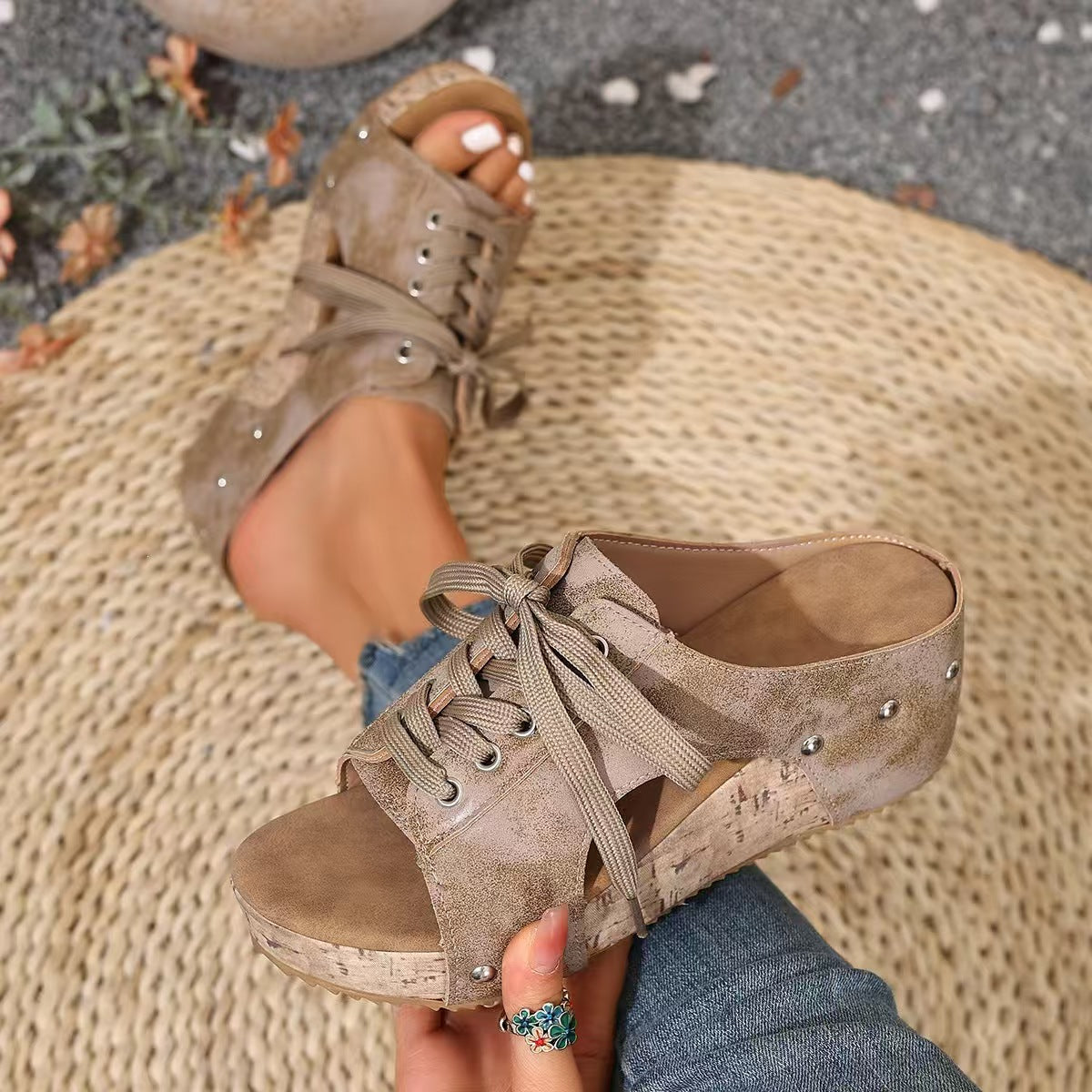 New lace up high-heeled sandals  E1267