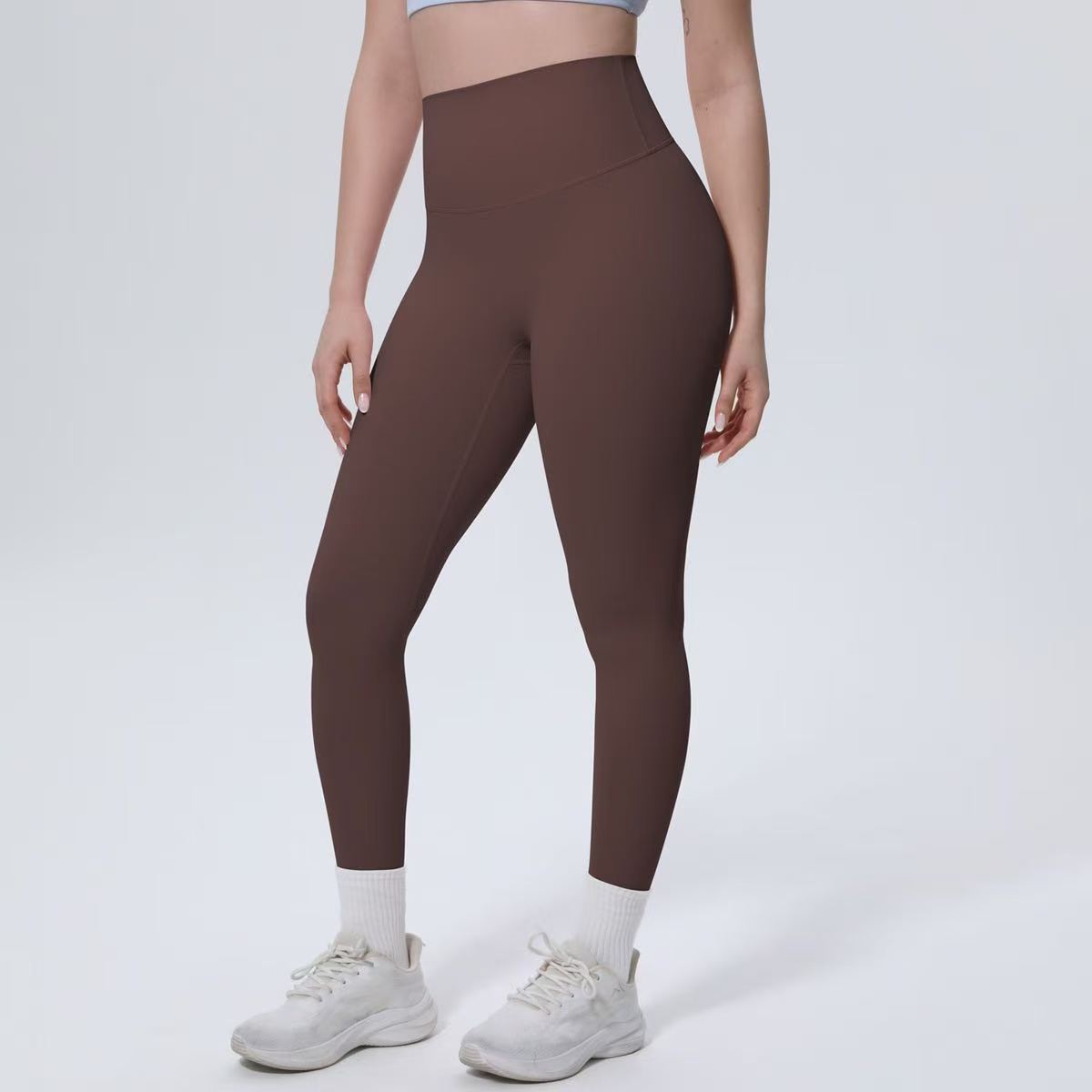 High waisted and hip lifting running fitness pants E1279