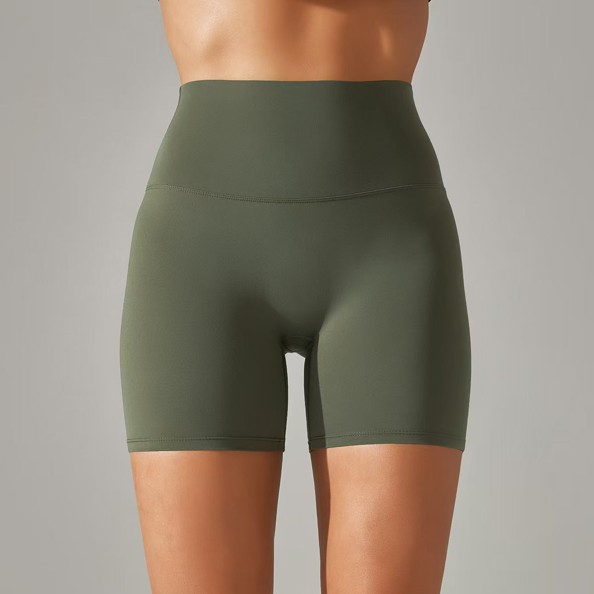 T588-131 Women's shorts, three part pants, high waist, tight fitting, elastic sports and fitness pants