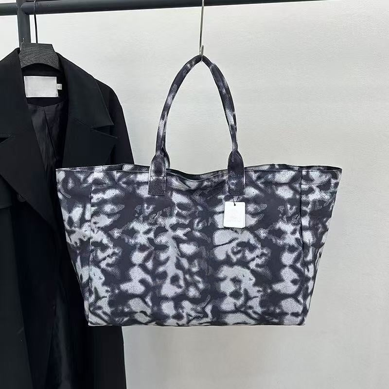 T588-938 Single shoulder canvas tote bag with large capacity outdoor pattern