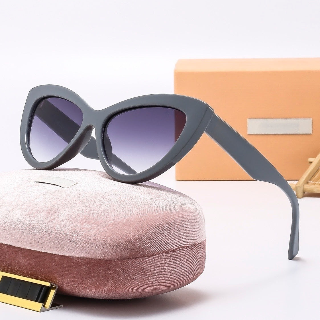 T588-957  Men's and women's large frame glasses, sunglasses, cat's eyes