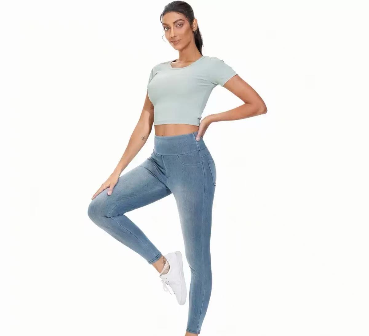 T588-973  Denim Leggings