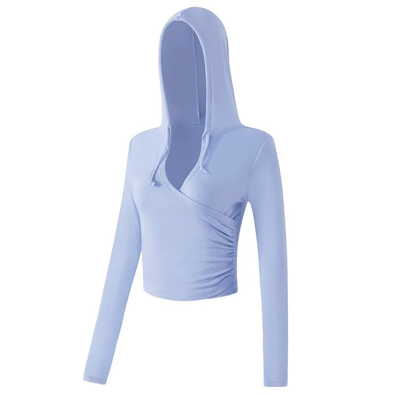 T588-1094 New yoga clothes, quick drying and slimming running long sleeved fitness clothes