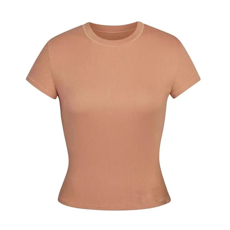 T588-1104 Short sleeved comfortable and beautiful solid color
