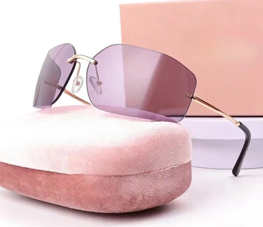 T588-1051  Frameless personalized sunglasses, fashionable metal sunglasses