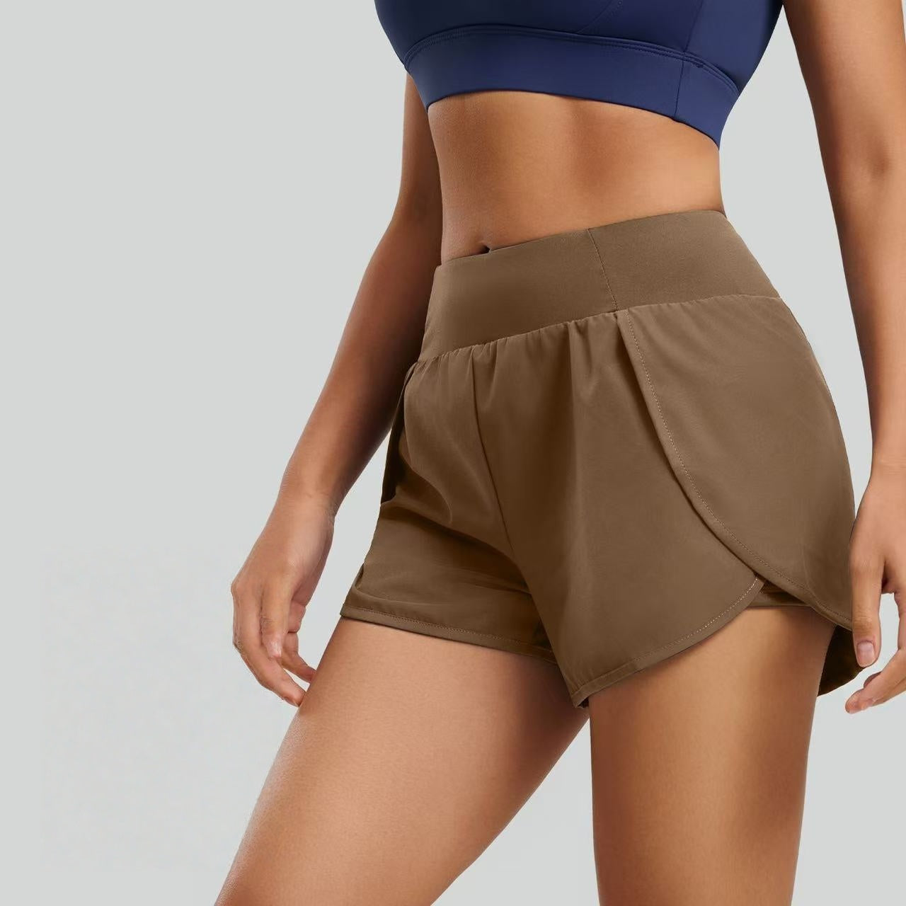 T588-1097  Sports shorts with breathable side pockets, running and fitness yoga pants