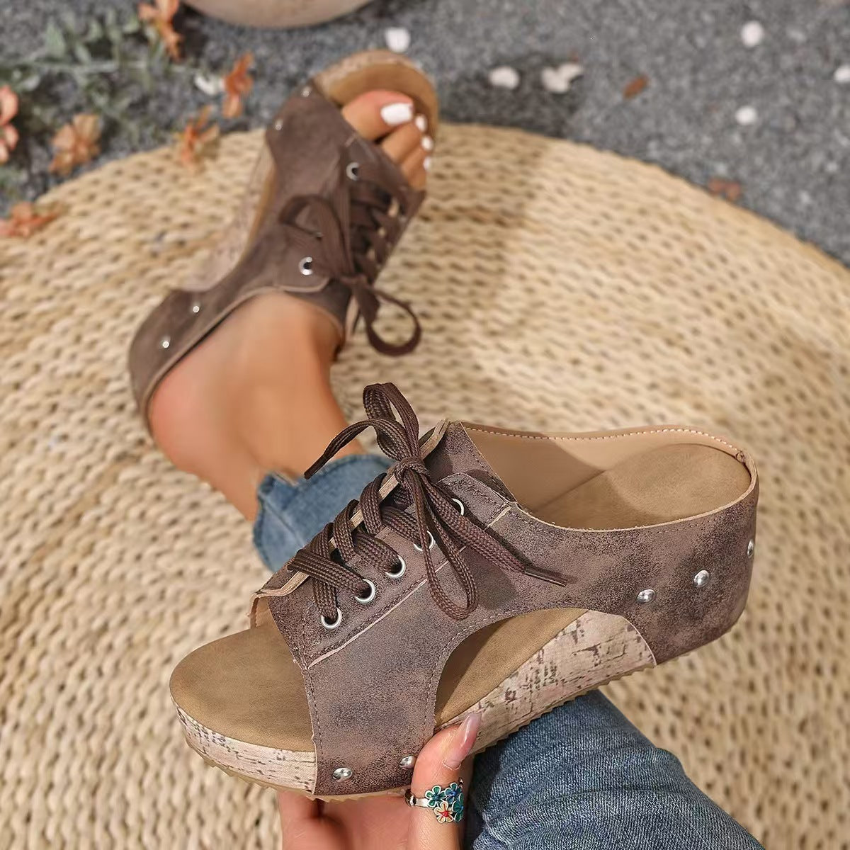 New lace up high-heeled sandals  E1267