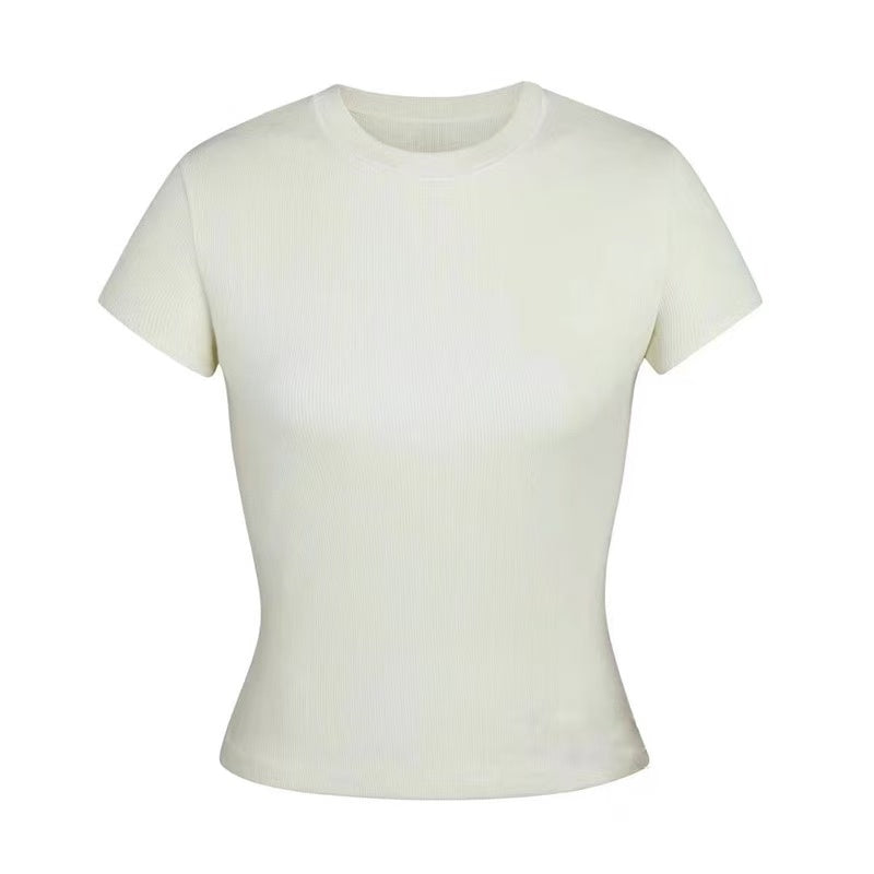 T588-1104 Short sleeved comfortable and beautiful solid color