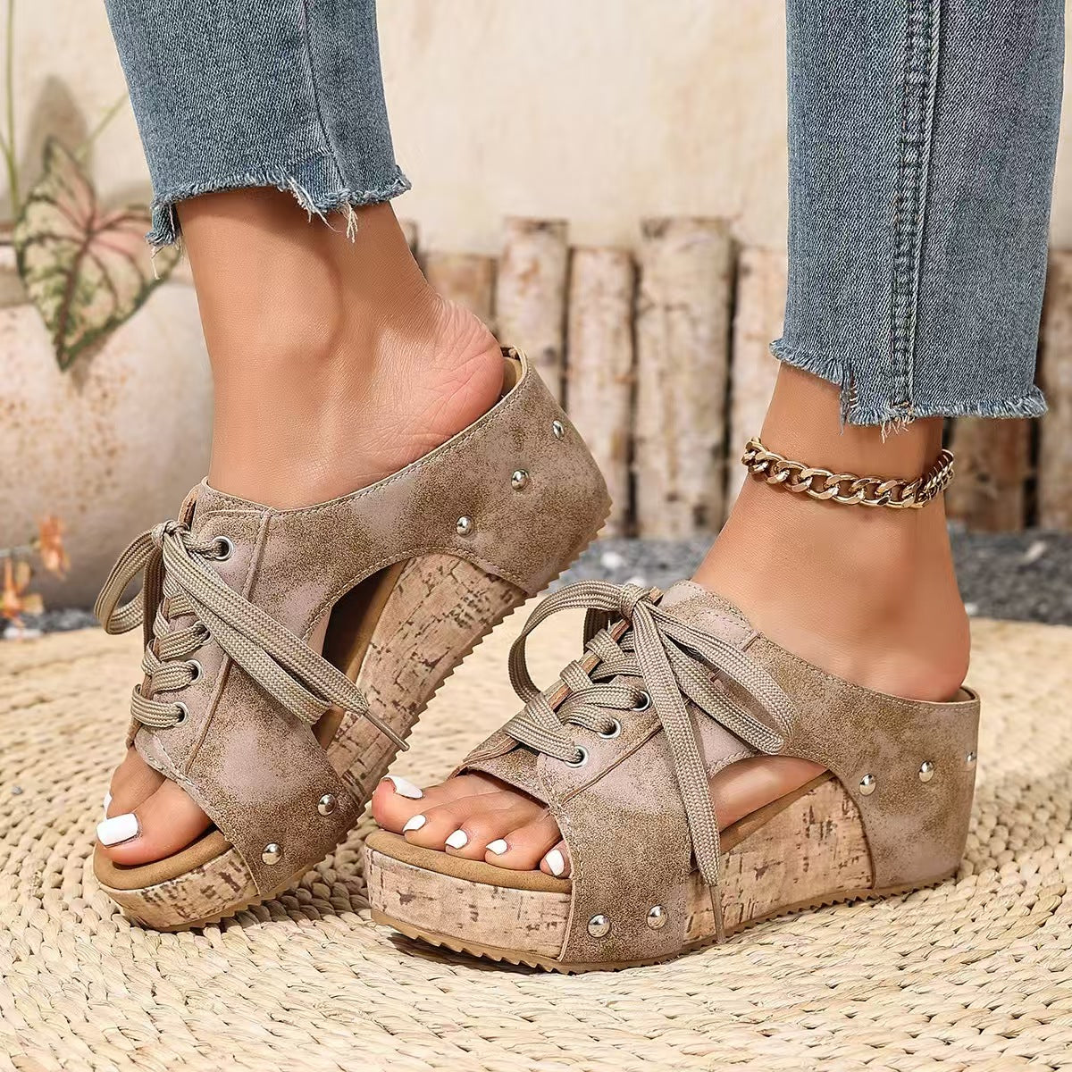 New lace up high-heeled sandals  E1267