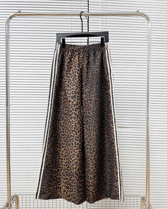 T588-660   Leopard print pants, loose and casual