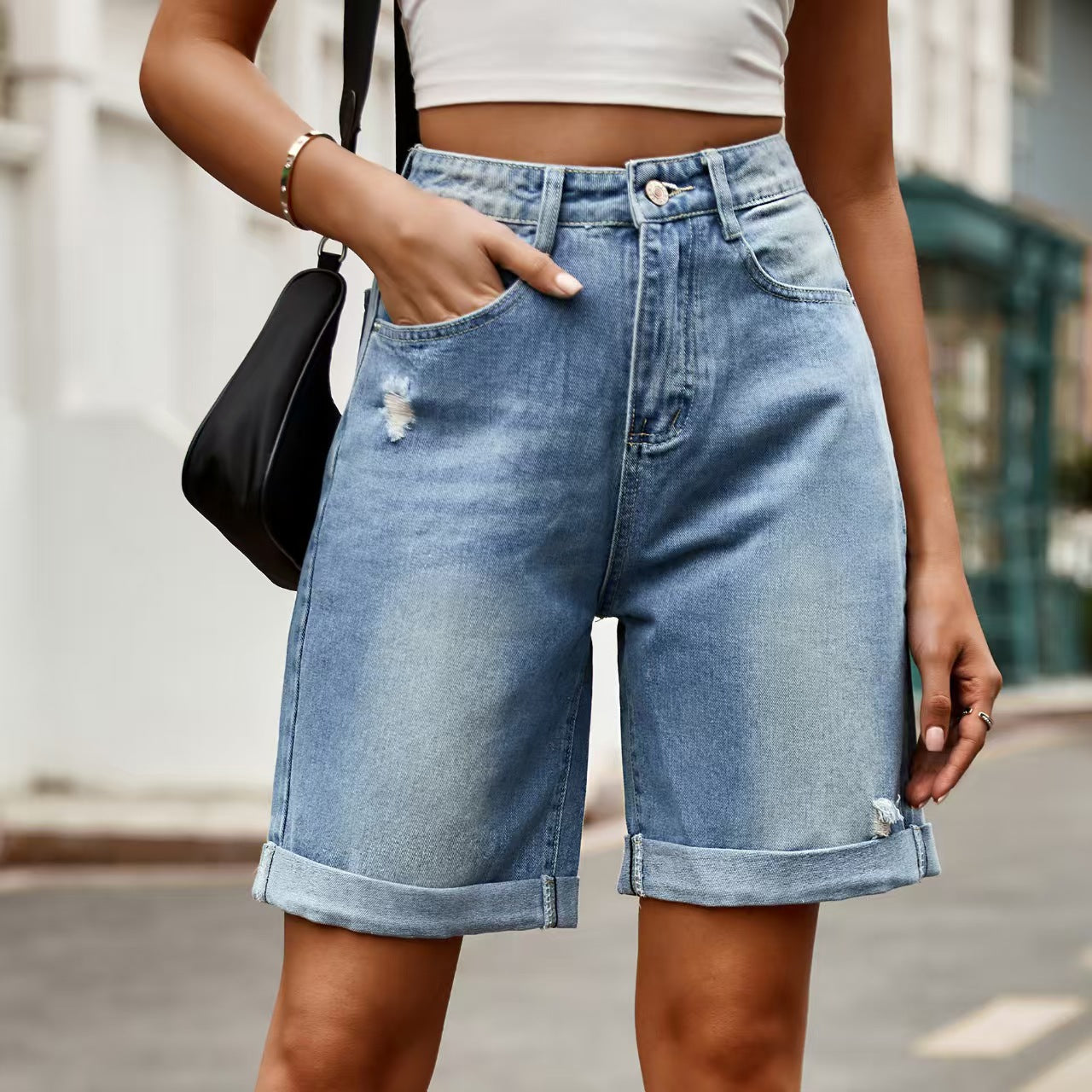 T588-920 Women's summer denim shorts