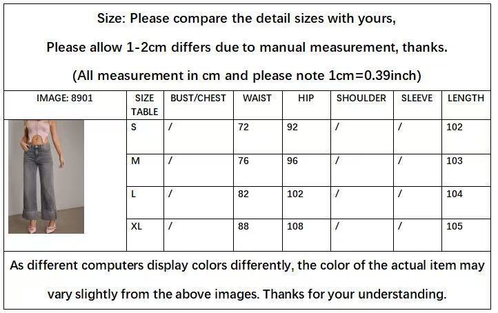 T588-746  High waisted loose casual women's jeans -GYYF