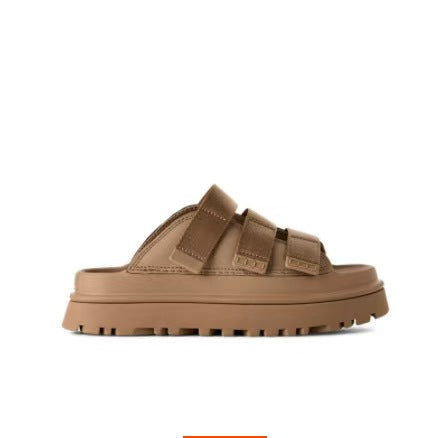 T588-992  Thick soled comfortable height increasing Velcro casual slippers